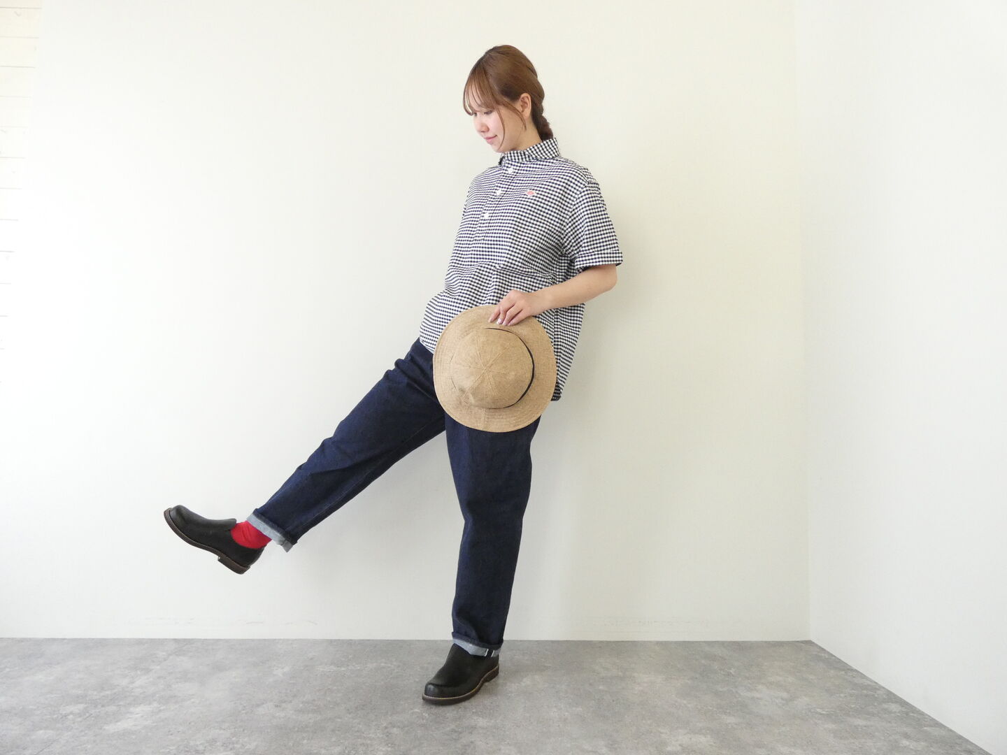 DANTON(ダントン) オックス丸襟ヘンリーシャツ　ROUND COLLAR P.O SHIRT S/Sの商品画像8