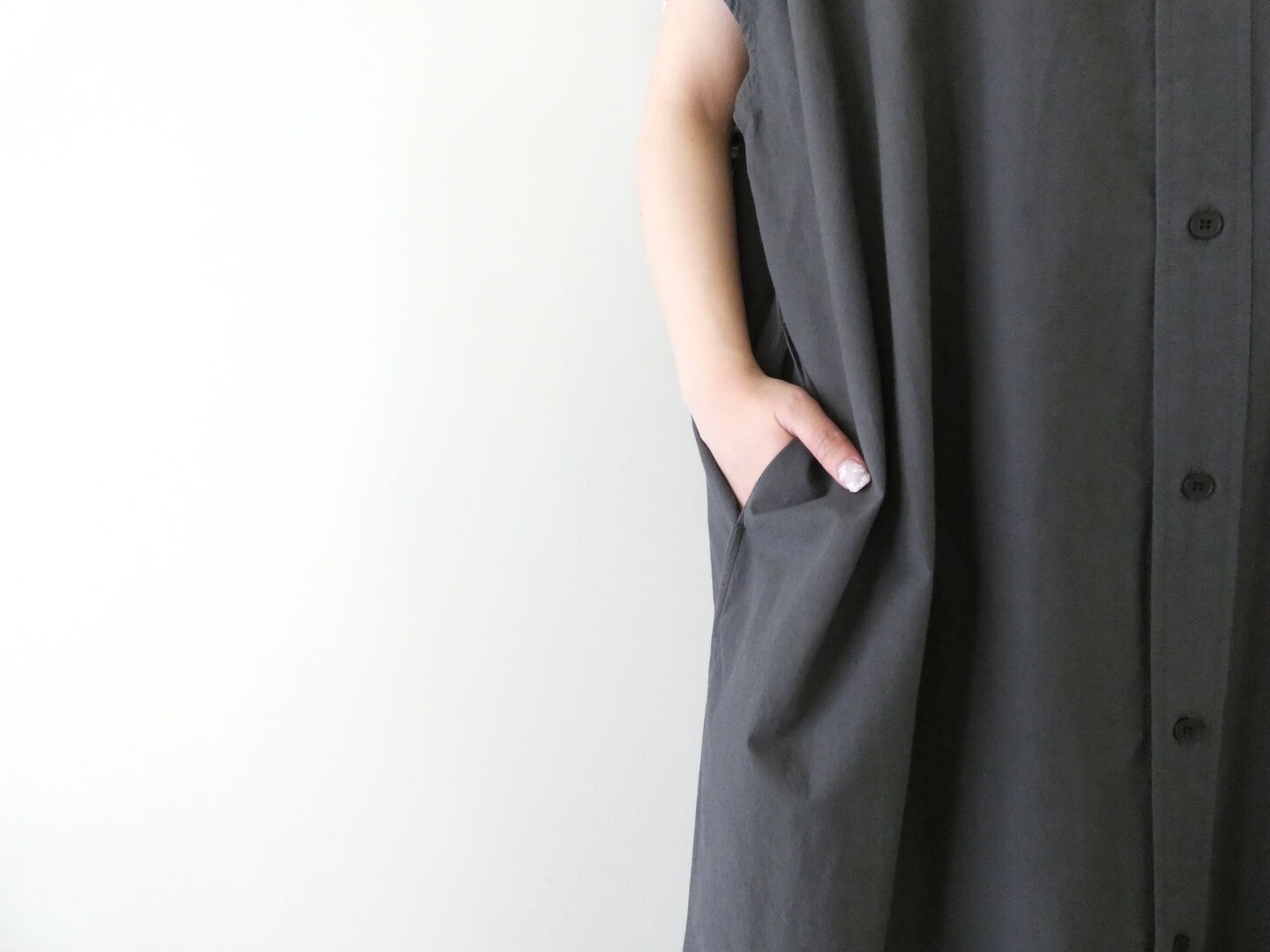 Gymphlex(ジムフレックス) スリーブレスシャツドレス　SLEEVELESS B.D. SHIRT DRESSの商品画像16