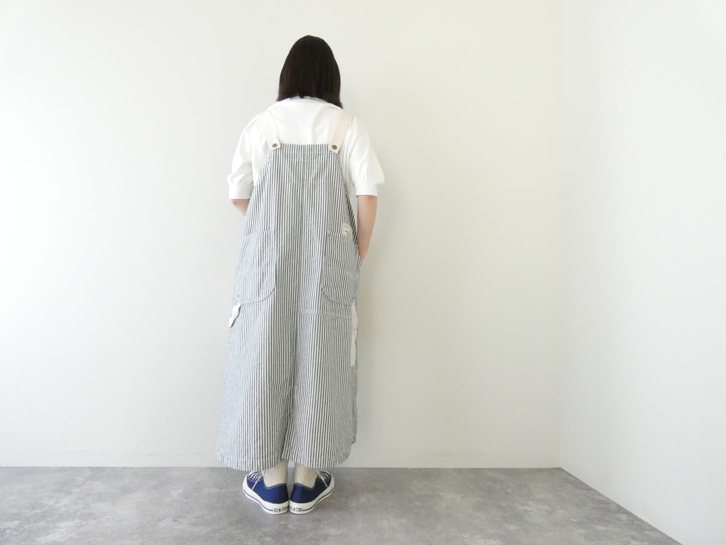 快晴堂(かいせいどう) HAYATE・Duty Wear/小さな造船所のワークウエアヒッコリーBIGオーバーオールスカートの商品画像9