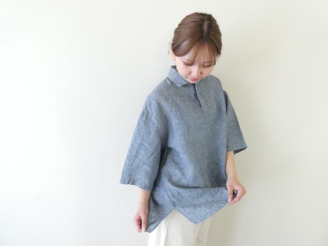 LOLO(ロロ) リネンシャンブレー半袖ビックシャツの商品画像7