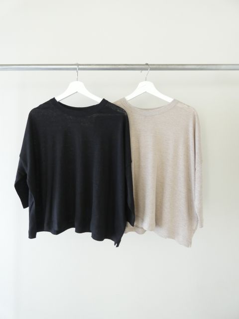 mao made(マオメイド) ベルギーリネン7分袖ワイドTEEの商品画像10