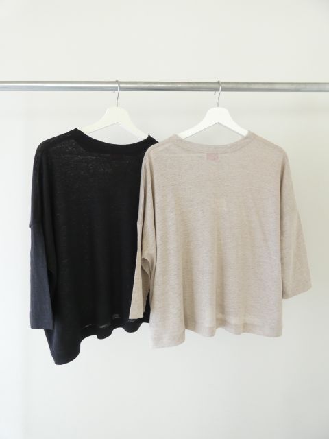 mao made(マオメイド) ベルギーリネン7分袖ワイドTEEの商品画像11