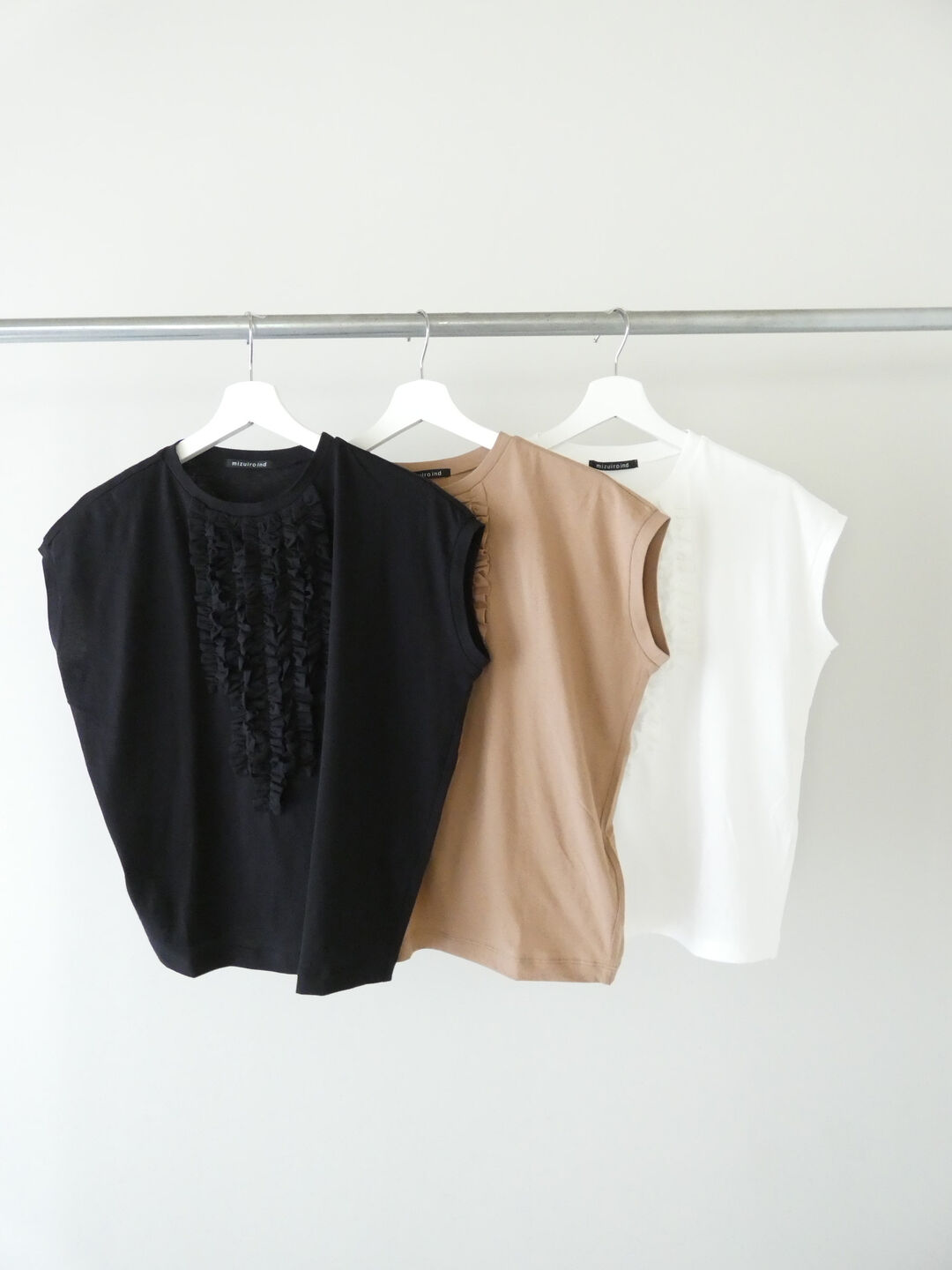 mizuiro ind(ミズイロインド) フレンチスリーブフリルプルオーバーの商品画像10