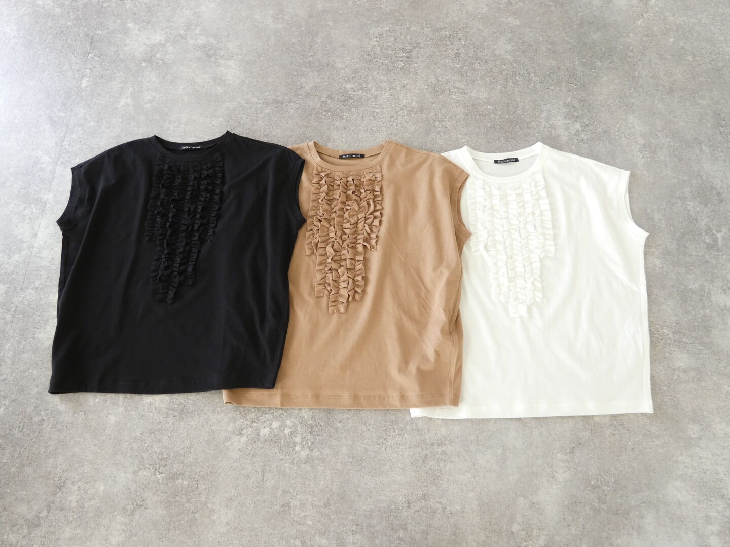 mizuiro ind(ミズイロインド) フレンチスリーブフリルプルオーバーの商品画像3