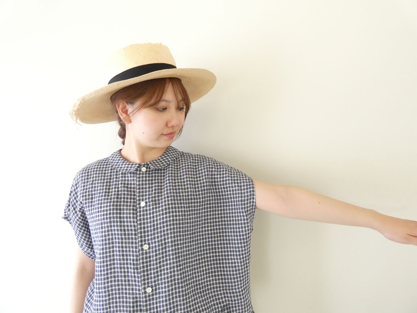 ORCIVAL(オーシバル) リネンチェックスリーブレスシャツの商品画像1