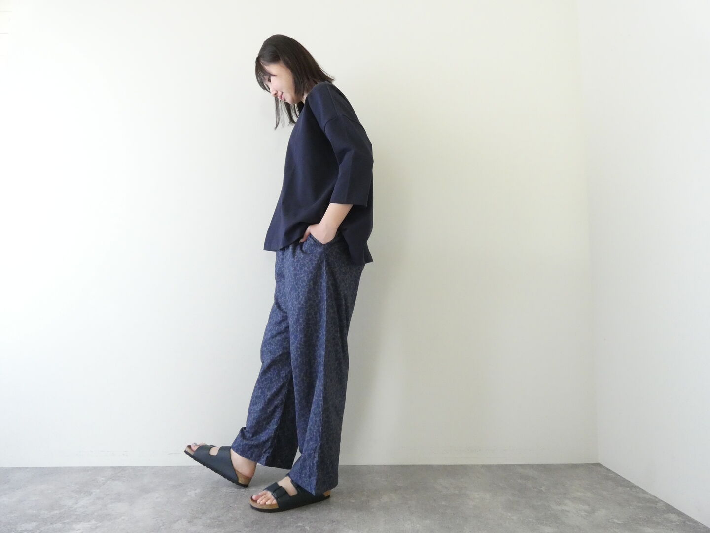 prit(プリット) 80/1ローンボタニカルプリントワイドパンツの商品画像4