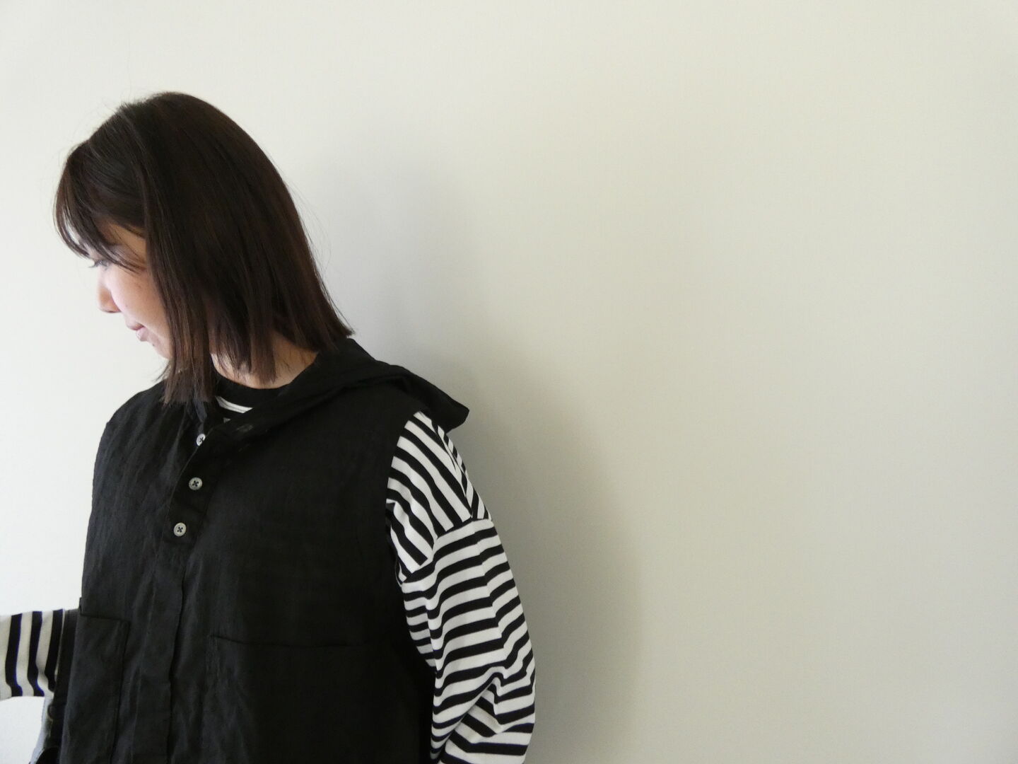 prit(プリット) 30/1綿麻ローンフーディベストの商品画像16