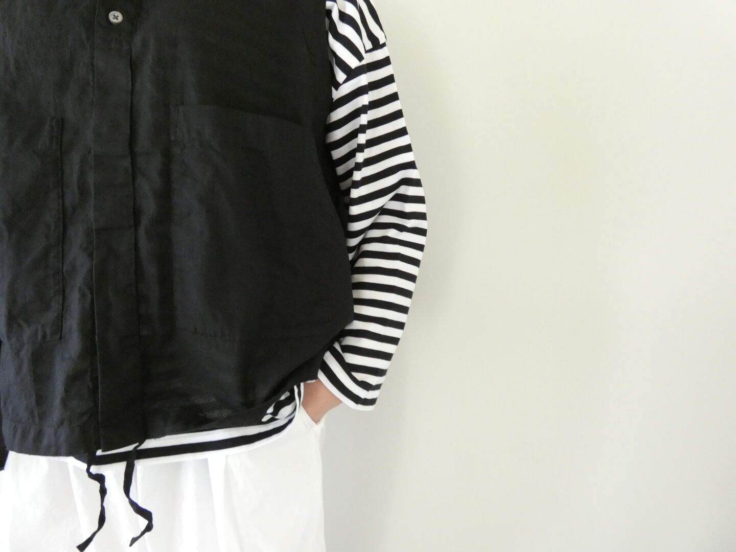 prit(プリット) 30/1綿麻ローンフーディベストの商品画像17