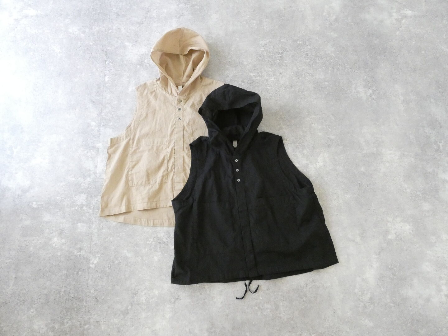 prit(プリット) 30/1綿麻ローンフーディベストの商品画像3