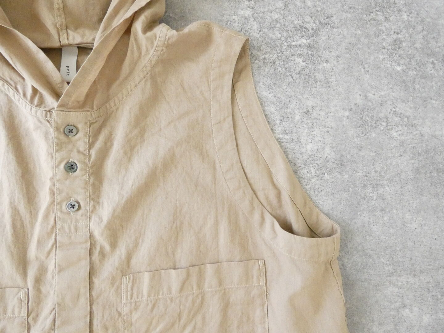 prit(プリット) 30/1綿麻ローンフーディベストの商品画像45