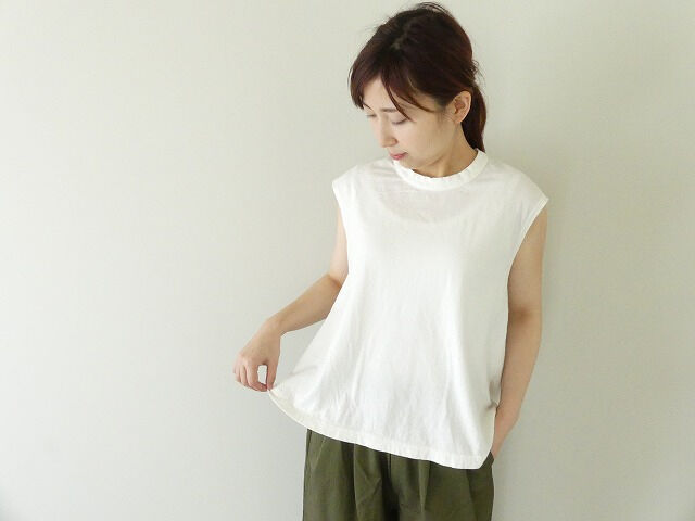 prit(プリット) リサイクルムラ糸天竺ノースリーブフレアプルオーバーの商品画像1