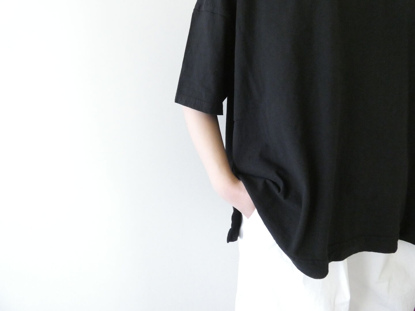 prit(プリット) 30/1リサイクルムラ糸天竺5分袖ワイドTシャツの商品画像17