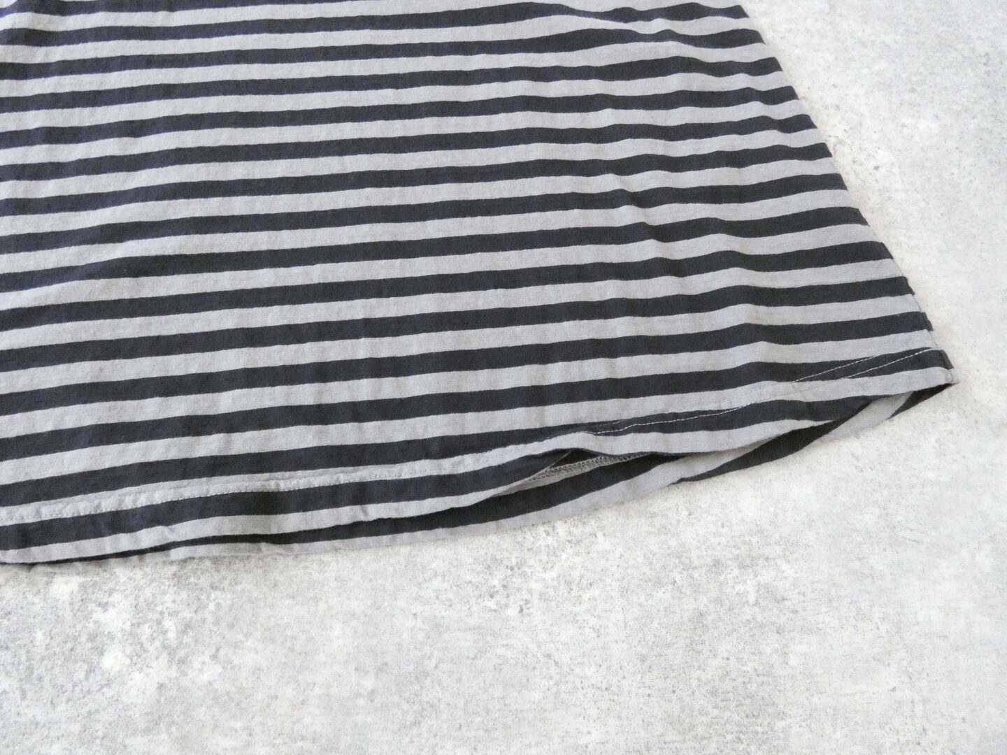 prit(プリット) 30/1リサイクルムラ糸天竺ボーダーノースリーブフレアプルオーバーの商品画像46