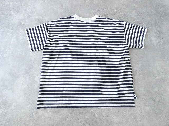 prit(プリット) 30/1リサイクルムラ糸天竺ボーダー5分袖ワイドTシャツの商品画像29