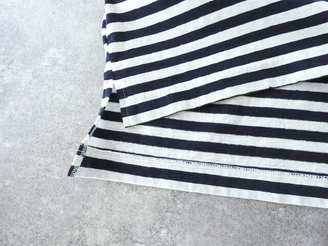 prit(プリット) 30/1リサイクルムラ糸天竺ボーダー5分袖ワイドTシャツの商品画像33