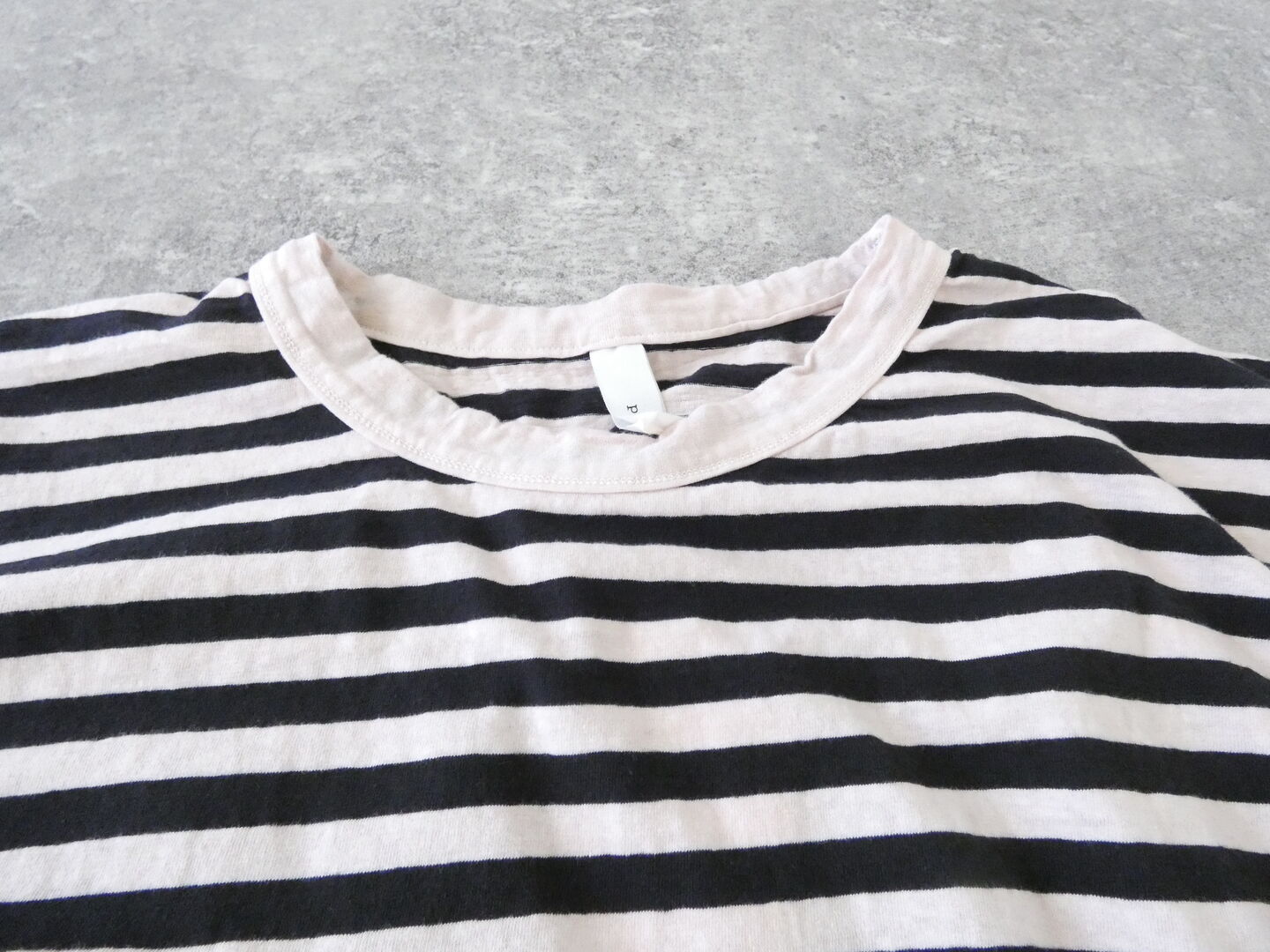 prit(プリット) 30/1リサイクルムラ糸天竺ボーダー5分袖ワイドTシャツの商品画像44