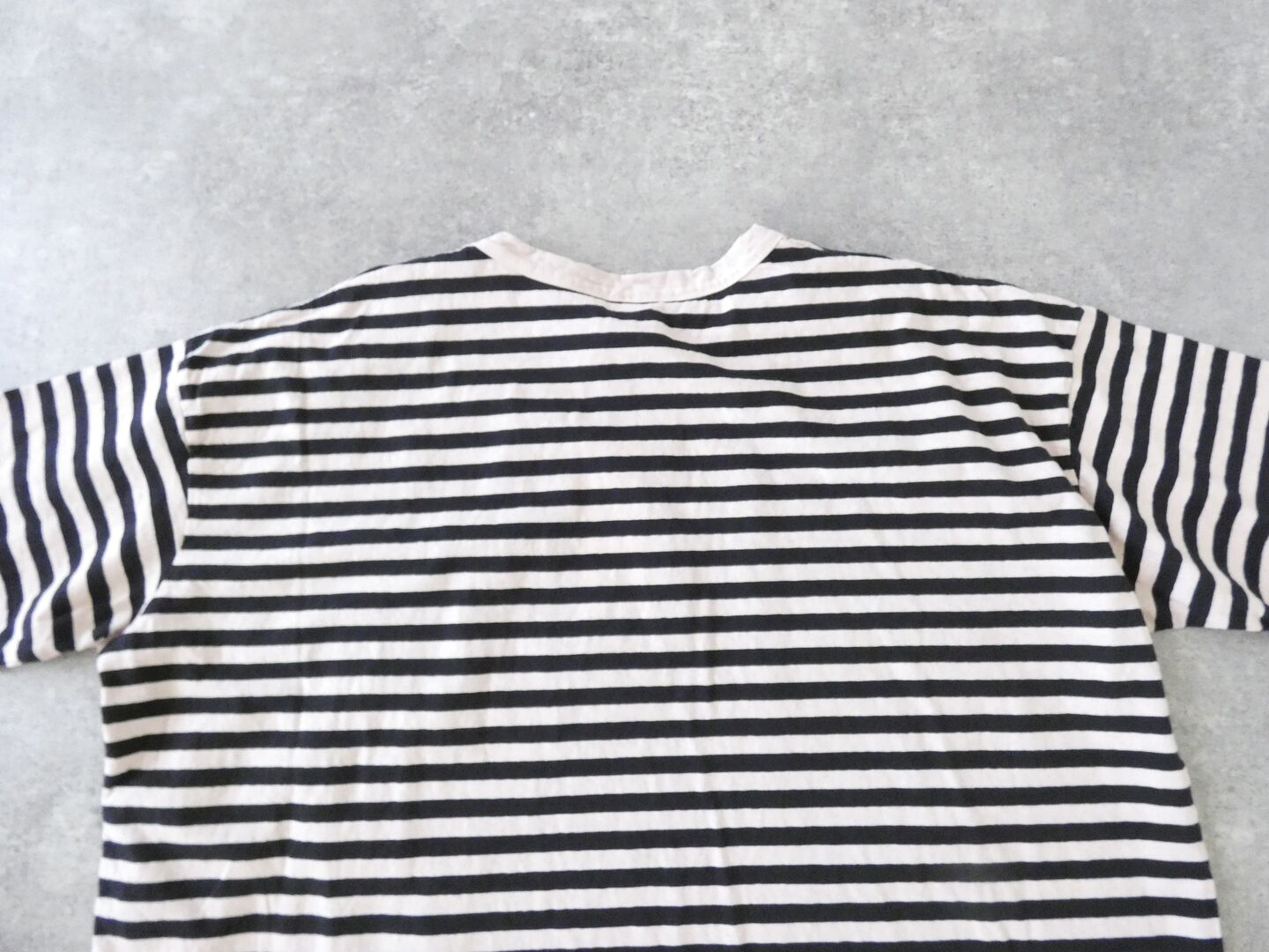 prit(プリット) 30/1リサイクルムラ糸天竺ボーダー5分袖ワイドTシャツの商品画像47