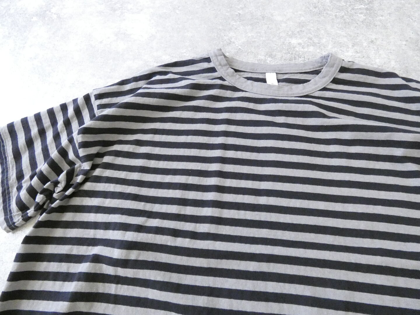 prit(プリット) 30/1リサイクルムラ糸天竺ボーダー5分袖ワイドTシャツの商品画像58