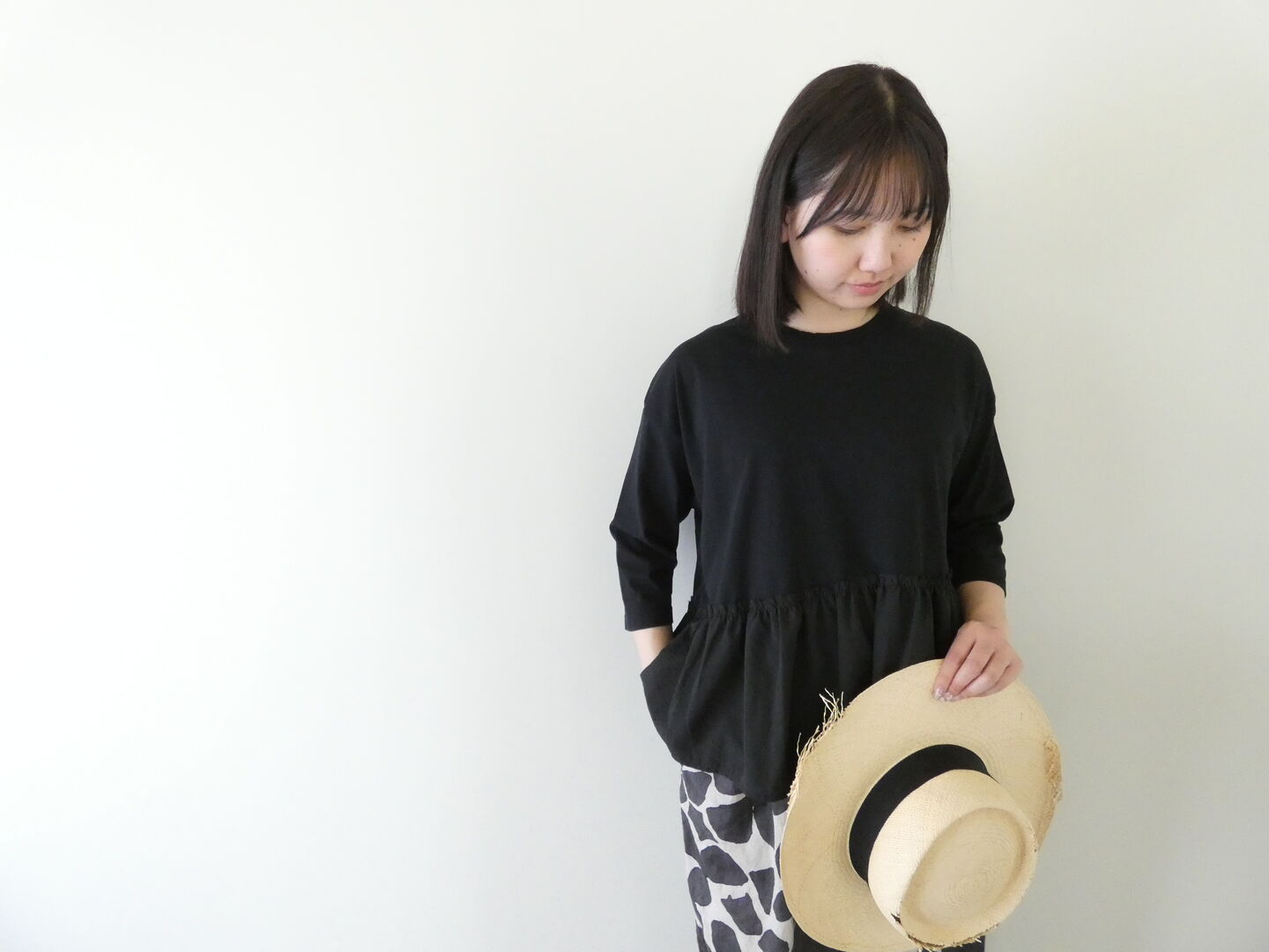 sabbatum(サバタム) BD30/1 天竺バイファブリックギャザーフリルプルオーバーの商品画像2