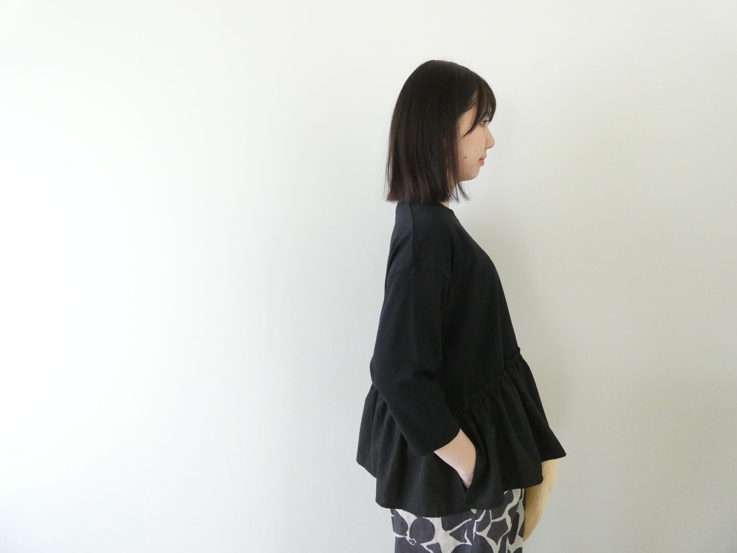 sabbatum(サバタム) BD30/1 天竺バイファブリックギャザーフリルプルオーバーの商品画像5