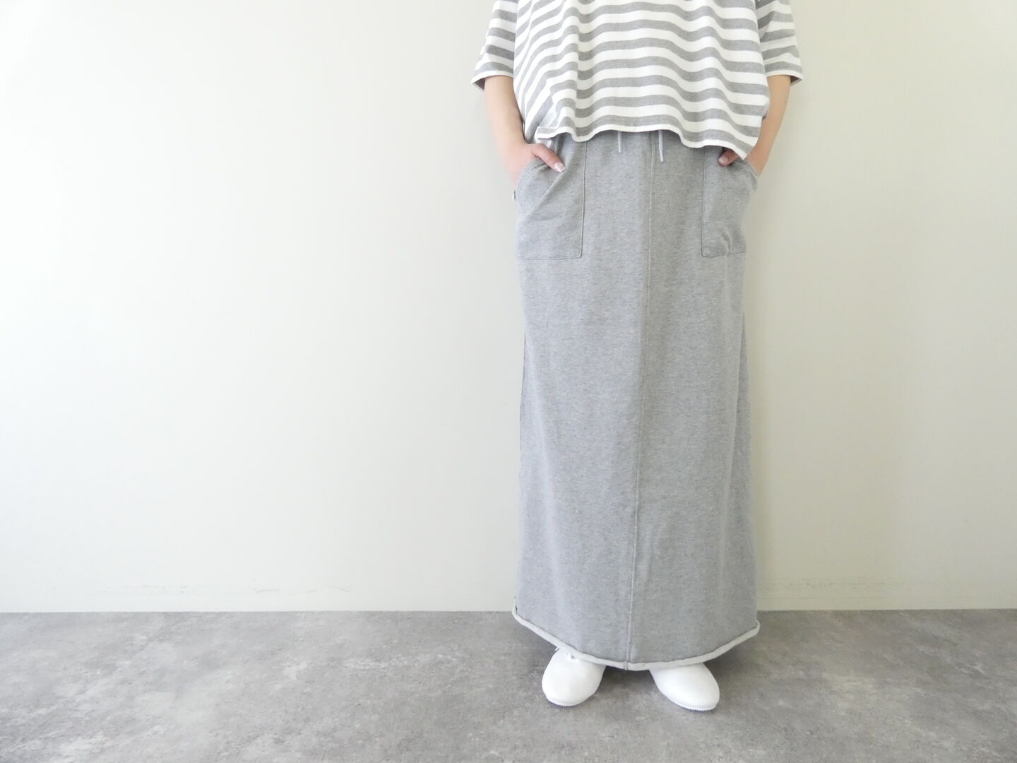 sabbatum(サバタム) 40/20コーマ　ミニ裏毛ロングスカートの商品画像2