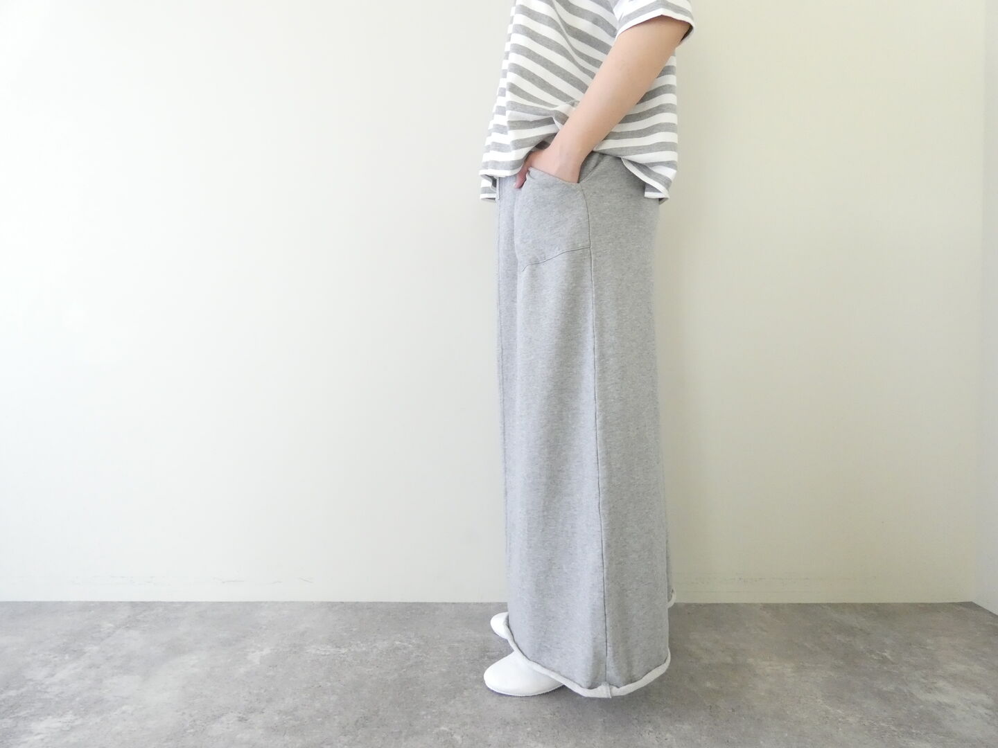 sabbatum(サバタム) 40/20コーマ　ミニ裏毛ロングスカートの商品画像4