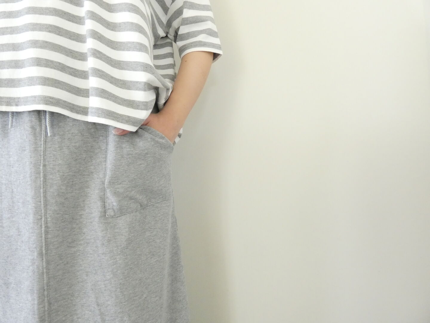 sabbatum(サバタム) 40/20コーマ　ミニ裏毛ロングスカートの商品画像5