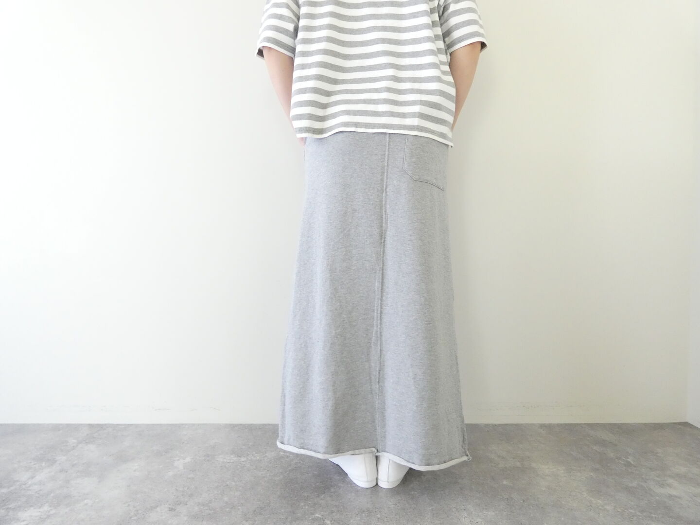 sabbatum(サバタム) 40/20コーマ　ミニ裏毛ロングスカートの商品画像7