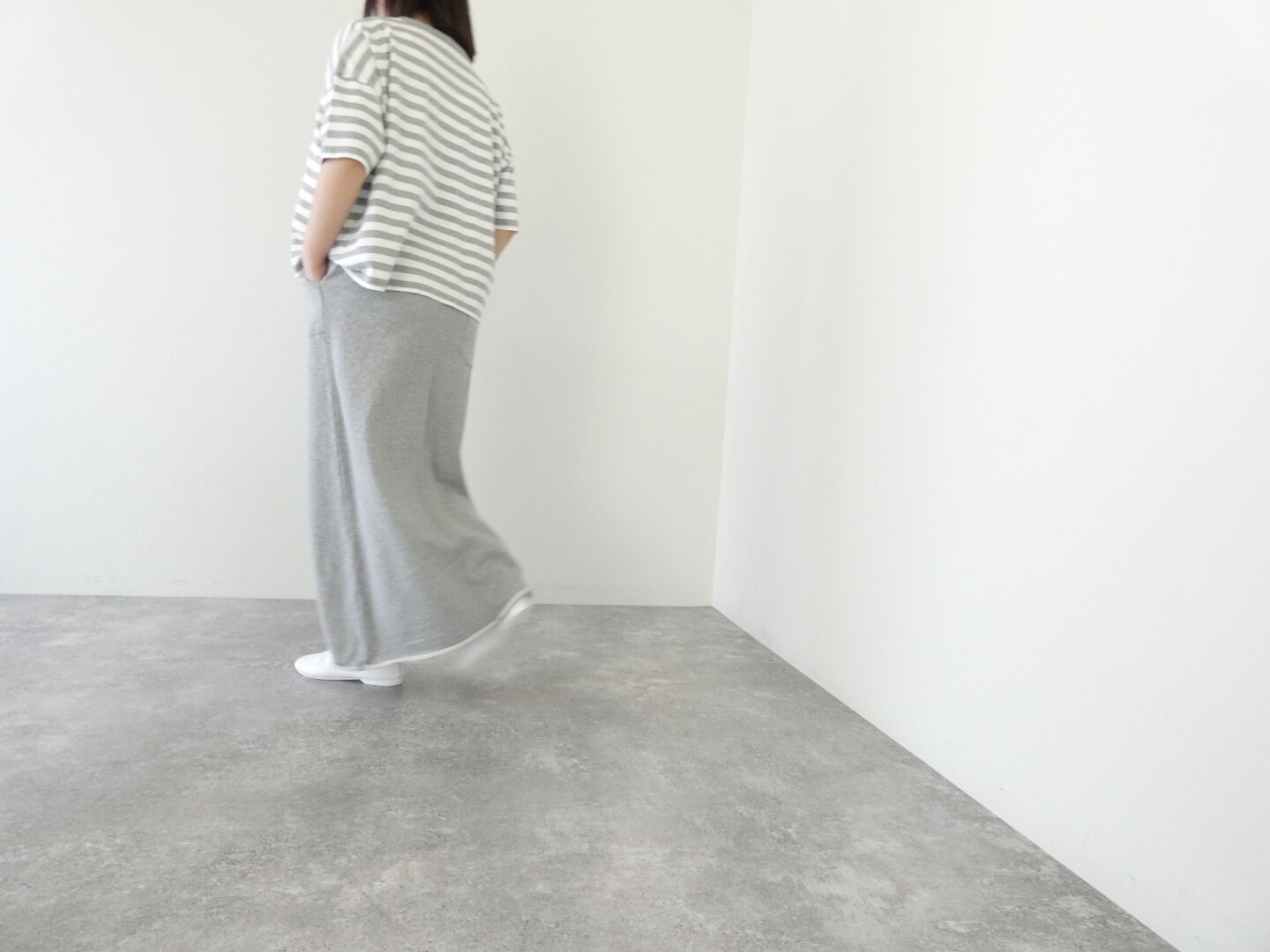 sabbatum(サバタム) 40/20コーマ　ミニ裏毛ロングスカートの商品画像8