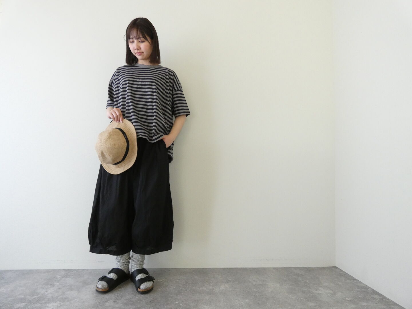 sabbatum(サバタム) 40/20コーマ　ミニ裏毛ロングスカートの商品画像9