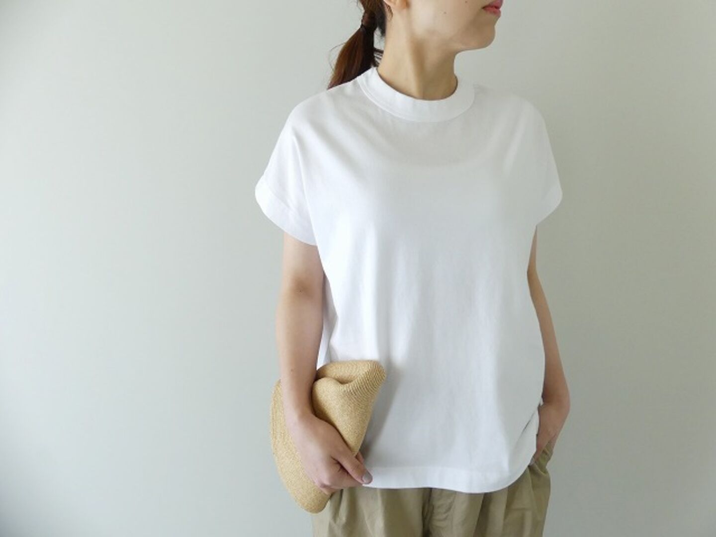 TRAVAIL MANUEL(トラバイユマニュアル) クラシック天竺フレンチTシャツの商品画像1