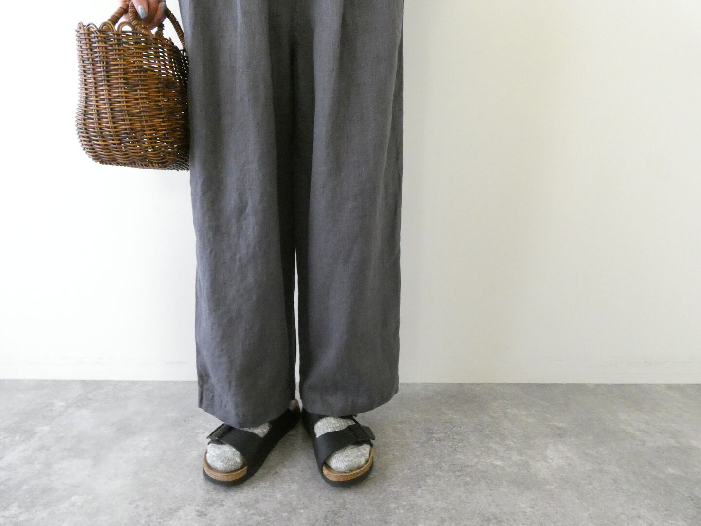 TRAVAIL MANUEL(トラバイユマニュアル) フレンチリネンツイル2タックトラウザーズの商品画像22