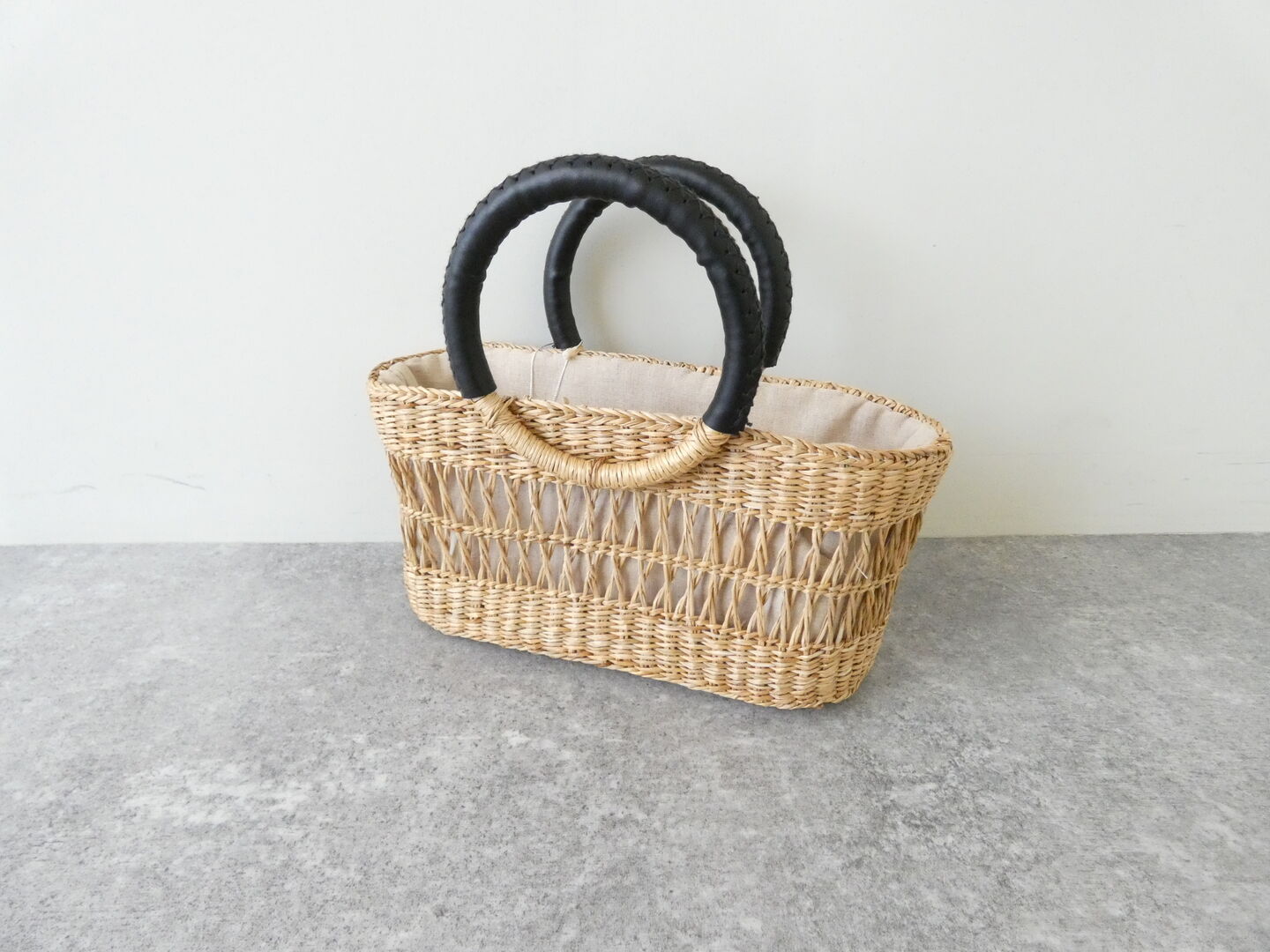 shs 透かし編みのシーグラス ラウンドハンドルバッグの商品画像6