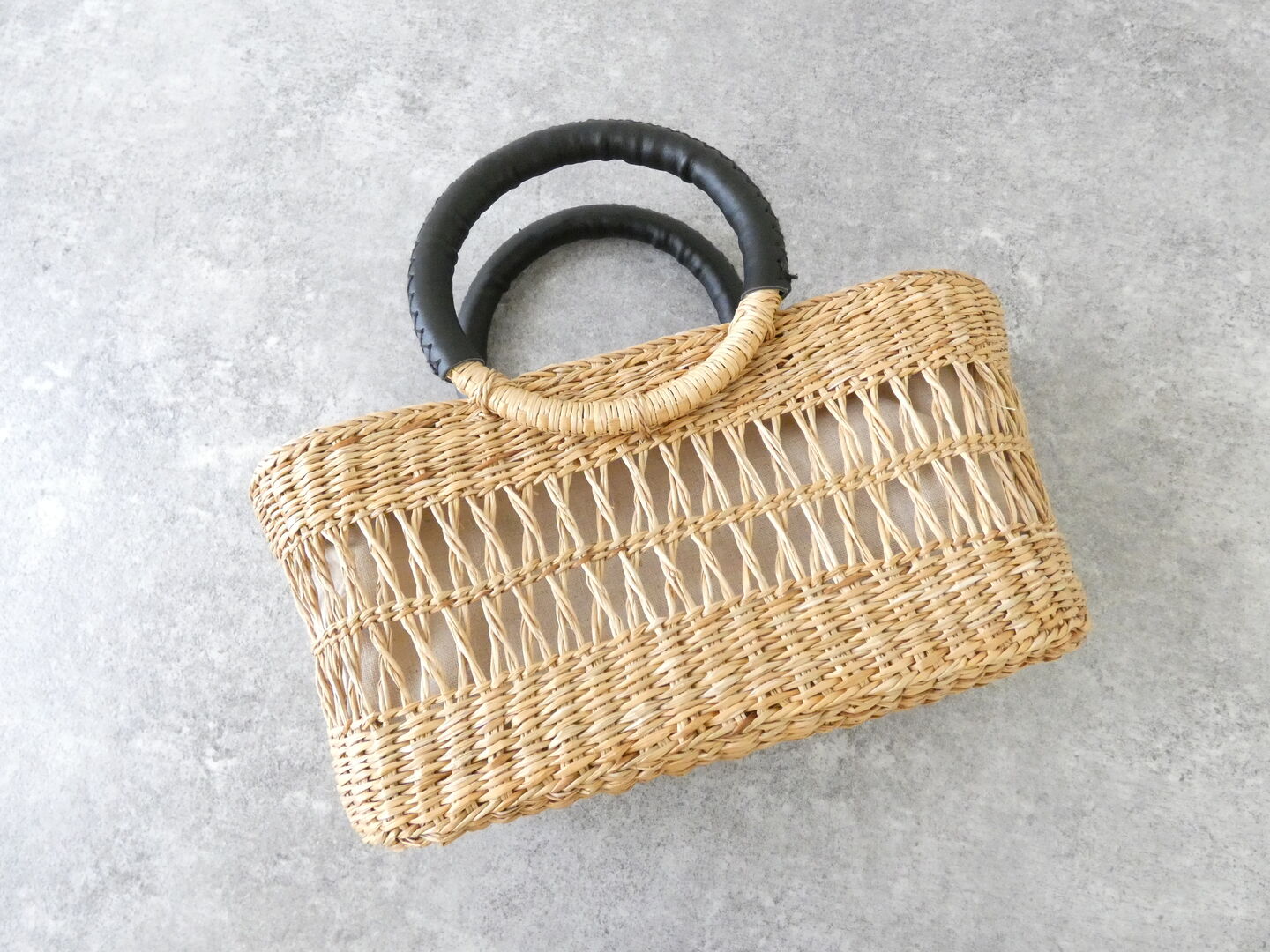 shs 透かし編みのシーグラス ラウンドハンドルバッグの商品画像8