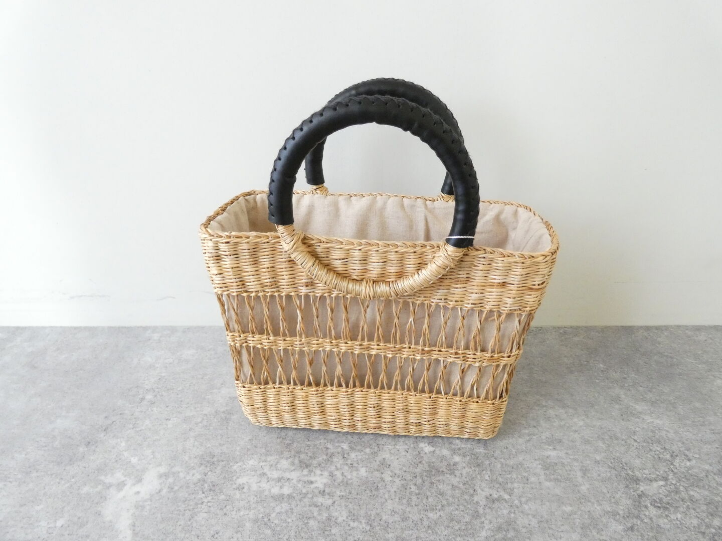 shs 透かし編みのシーグラス ラウンドハンドルバッグ レクタングルの商品画像5