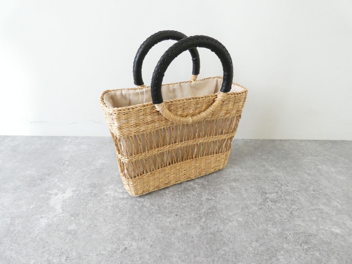 shs 透かし編みのシーグラス ラウンドハンドルバッグ レクタングルの商品画像8