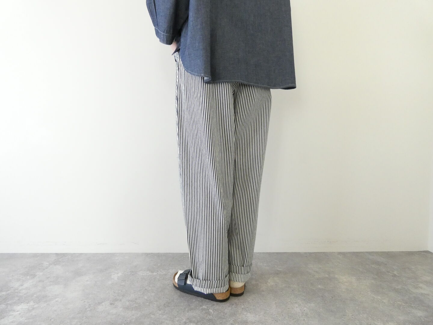 Hands of creation(ハンズオブクリエイション) ヒッコリーデニムバレルパンツの商品画像8