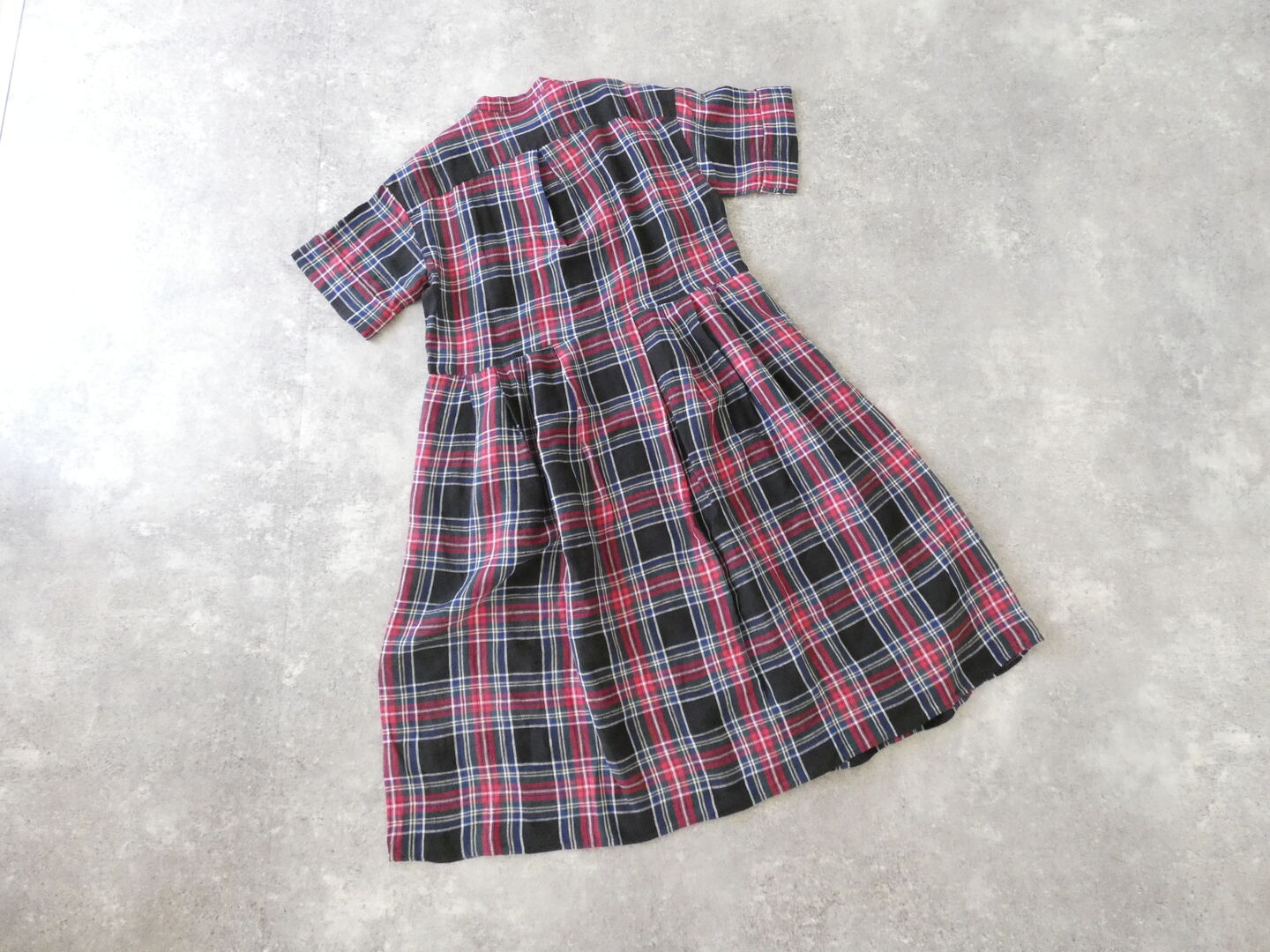 OUVERT(ウーヴェル) すてきなおとなのタータン折り返しカフスタックワンピースの商品画像14