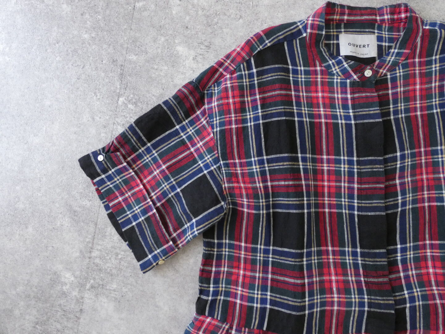 OUVERT(ウーヴェル) すてきなおとなのタータン折り返しカフスタックワンピースの商品画像23