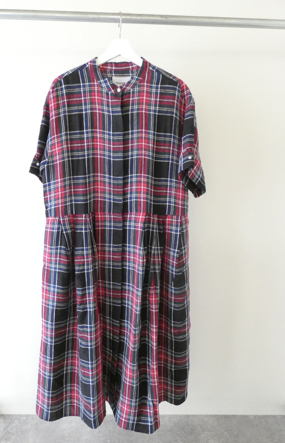 OUVERT(ウーヴェル) すてきなおとなのタータン折り返しカフスタックワンピースの商品画像3