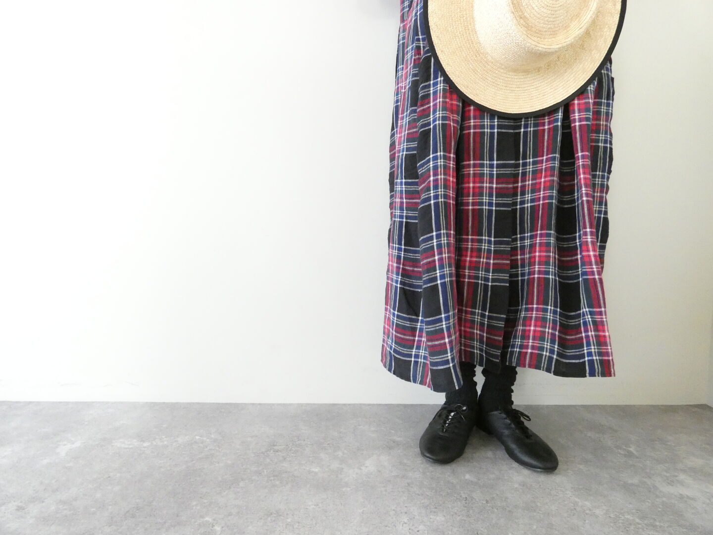 OUVERT(ウーヴェル) すてきなおとなのタータン折り返しカフスタックワンピースの商品画像8