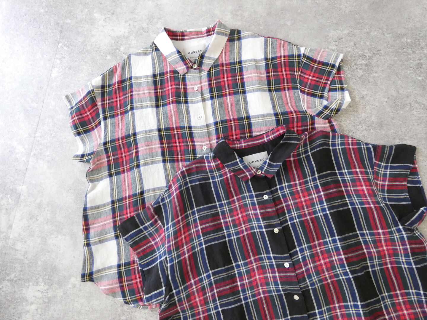 OUVERT(ウーヴェル) すてきなおとなのタータンレギュラーカラーフレンチシャツの商品画像12