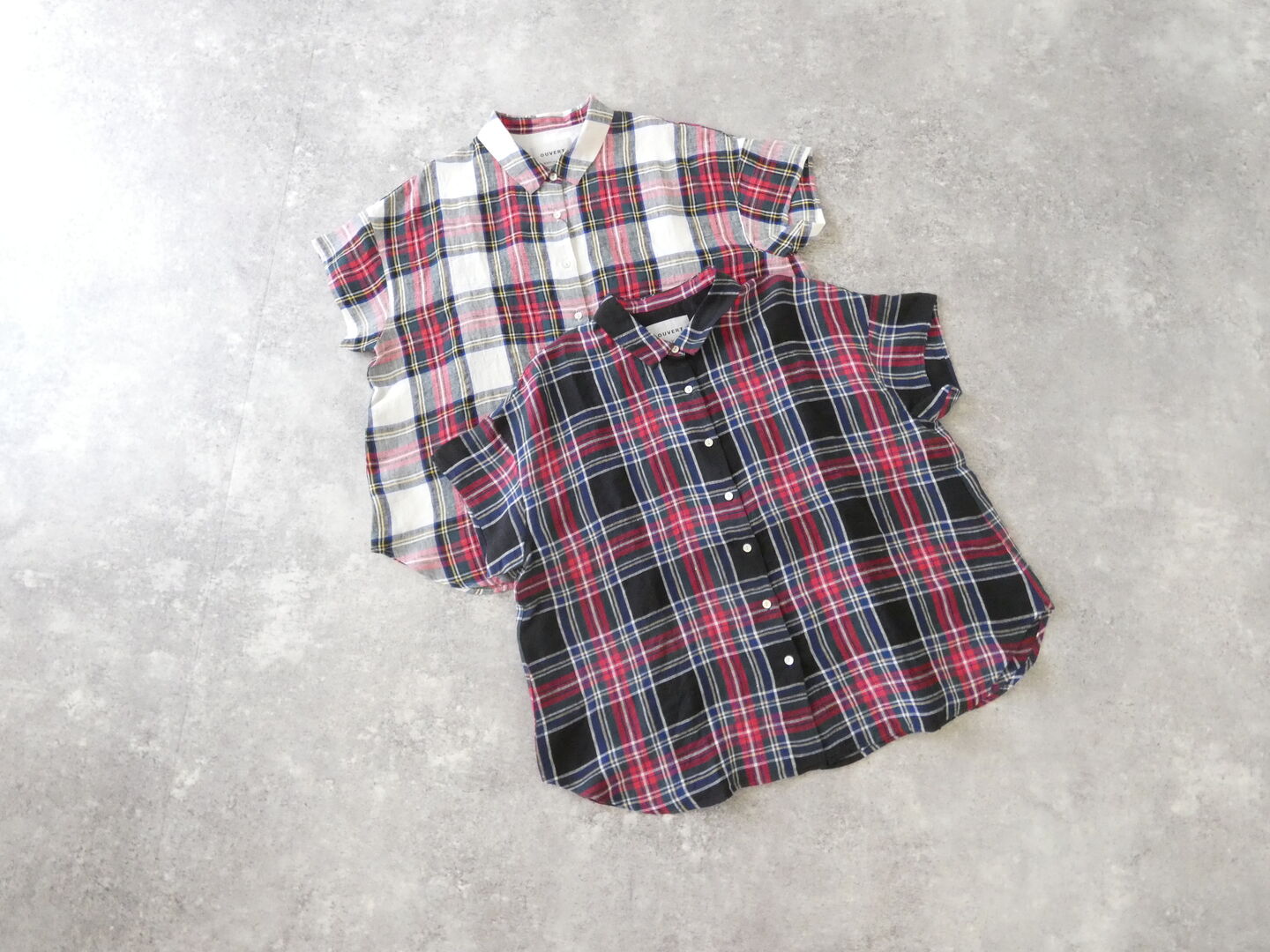 OUVERT(ウーヴェル) すてきなおとなのタータンレギュラーカラーフレンチシャツの商品画像3