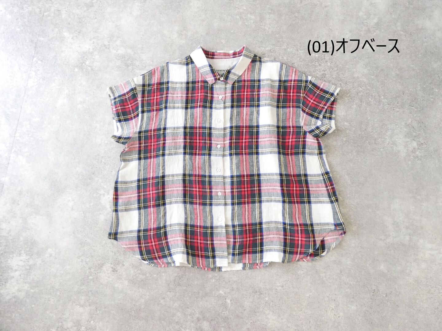 OUVERT(ウーヴェル) すてきなおとなのタータンレギュラーカラーフレンチシャツの商品画像42