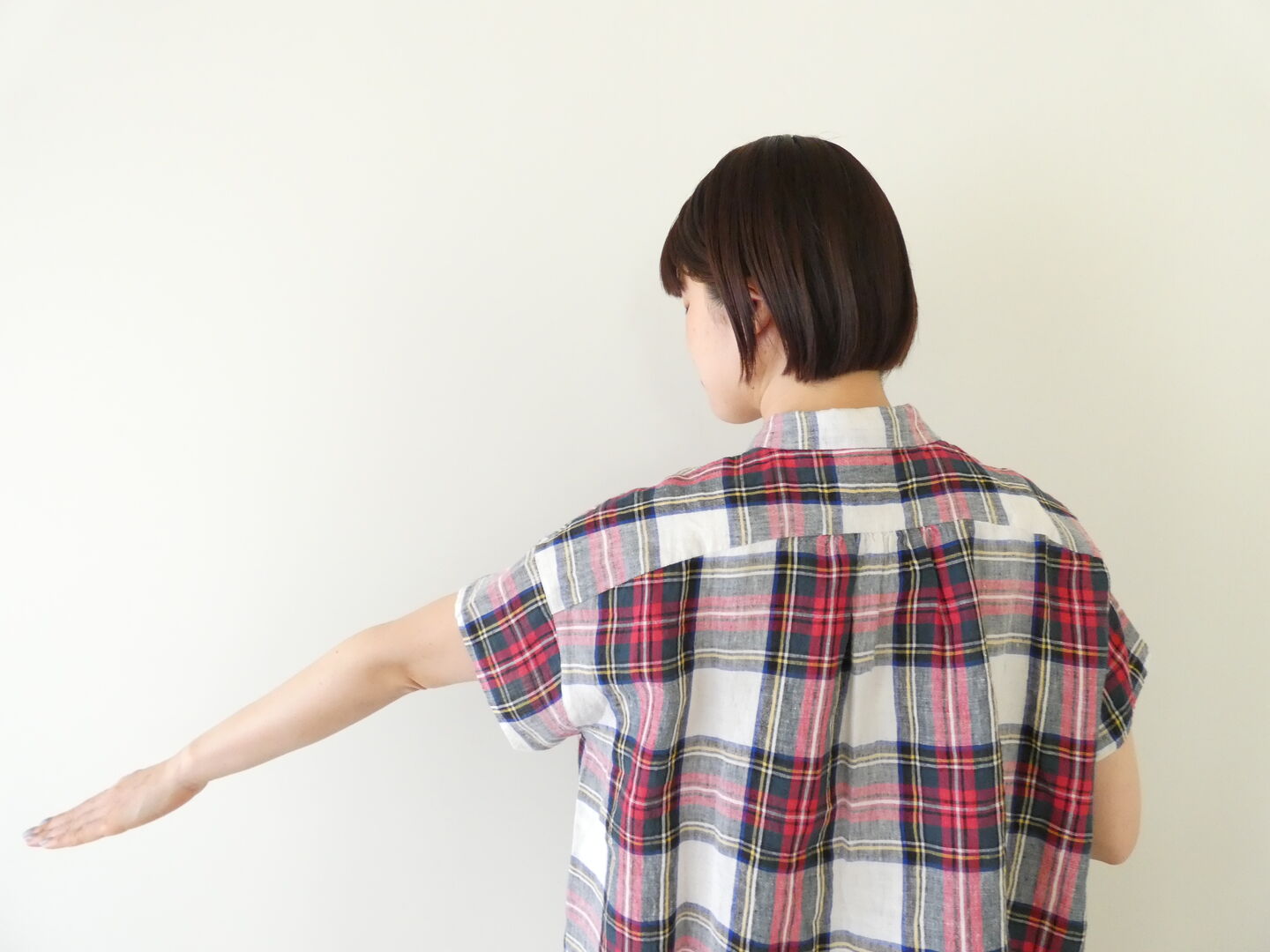 OUVERT(ウーヴェル) すてきなおとなのタータンレギュラーカラーフレンチシャツの商品画像7