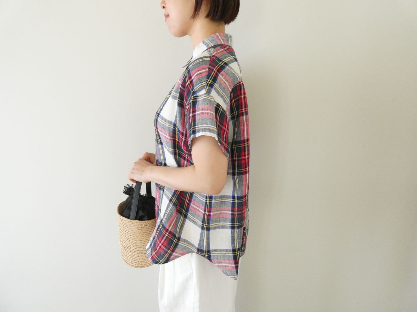 OUVERT(ウーヴェル) すてきなおとなのタータンレギュラーカラーフレンチシャツの商品画像8