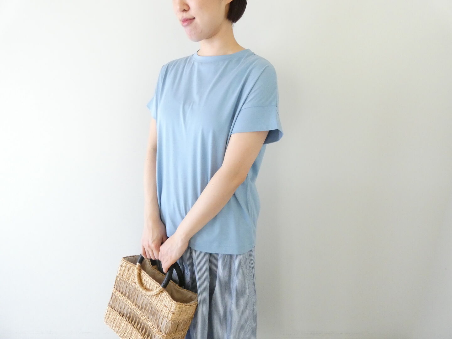 SOUFFLE クールフィール天竺ミニスリーブTの商品画像1