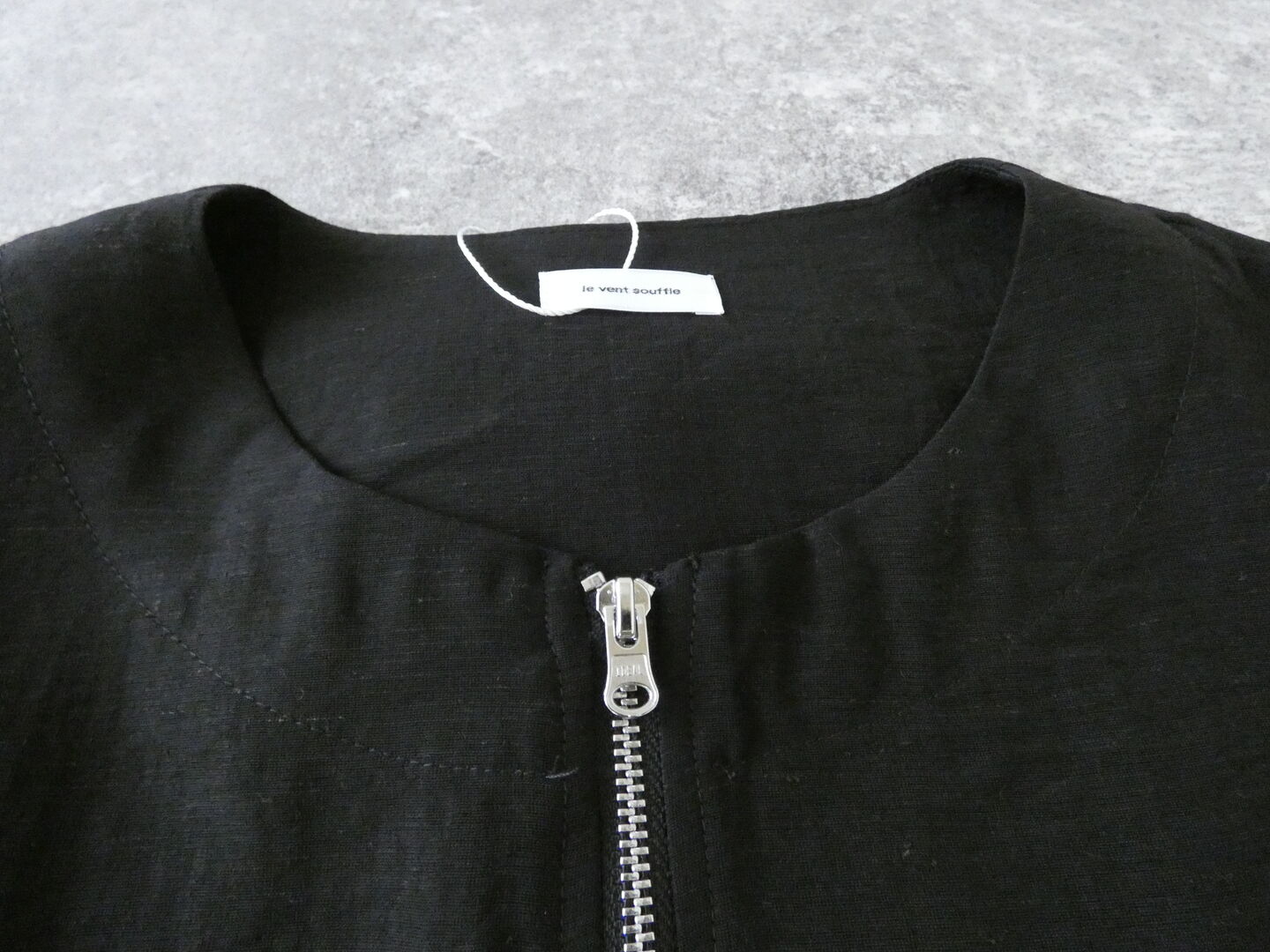 SOUFFLE シアーリネン混ナイロンフレンチベストの商品画像18