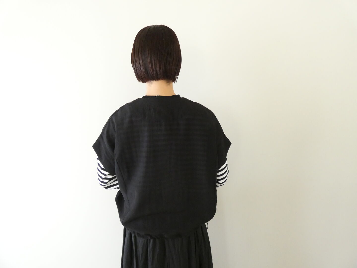 SOUFFLE シアーリネン混ナイロンフレンチベストの商品画像8