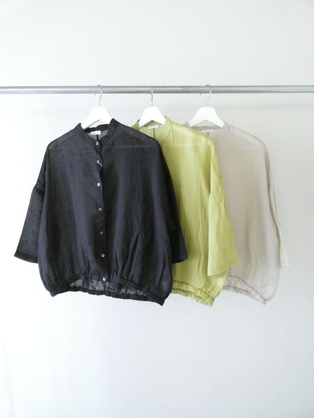 SOUFFLE シアーリネン裾ギャザーブラウスの商品画像10